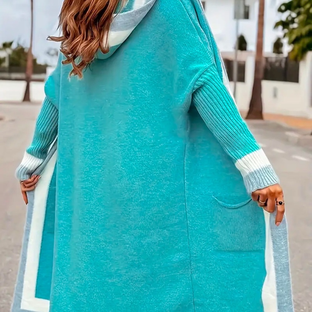 SO CHIC BOUTIQUE COLOR BLOCK CARDIGAN! BRAND NEW! - Picture 4 of 9